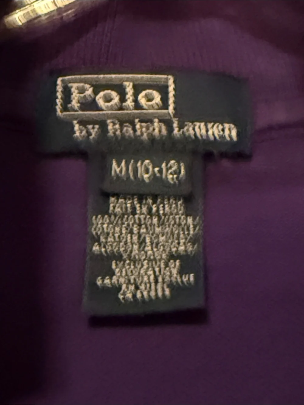 Ralph Lauren Purple Polo with Yellow Pony Logo Youth Size Medium 🔥 G5